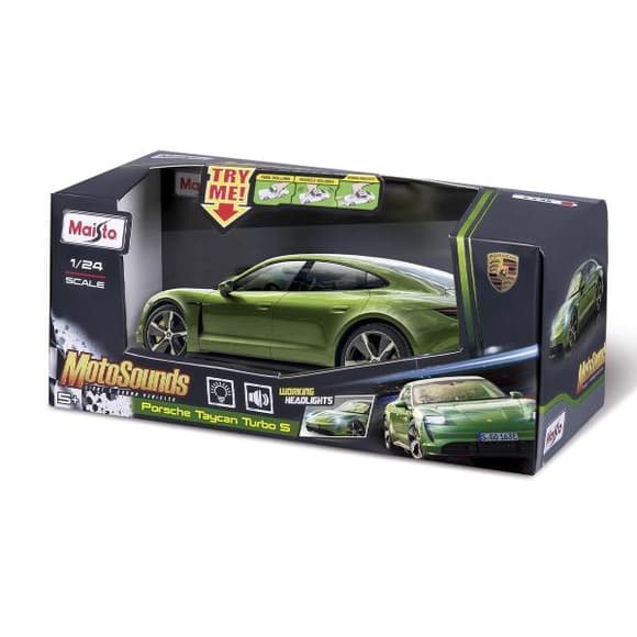 Автомодель Maisto Porsche Taycan Turbo S 1:24 зі світлом та звуками (81731 green)